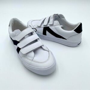 Rachel Zoe Memory Foam Leather Velcro Straps Tennis Shoes Sneakers Size 7 NWT